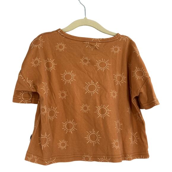 Braxton Phoenix Sun Print Orange Boxy Cotton Tee Toddler Size 3T - Picture 2 of 6